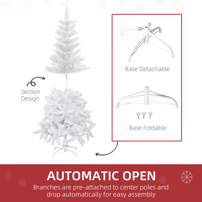 Sapin de Noël artificiel réaliste 152 cm, ouverture automatique