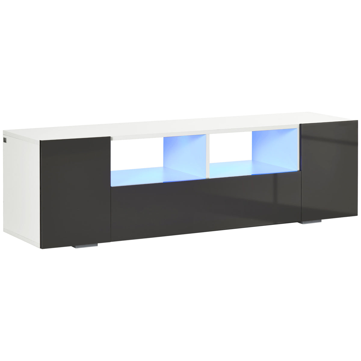 Meuble TV avec lumières LED et rangement