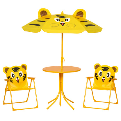 Ensemble table et chaises pour enfants avec parasol — Lot de 4