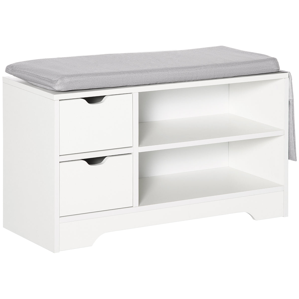 Banc de rangement pour chaussures capitonné
