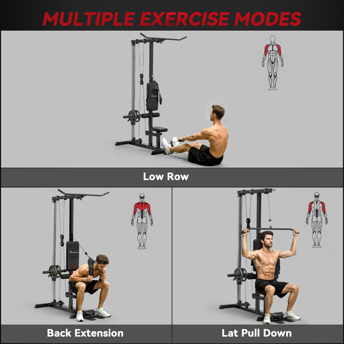 Machine de tirage dorsal pour musculation à domicile