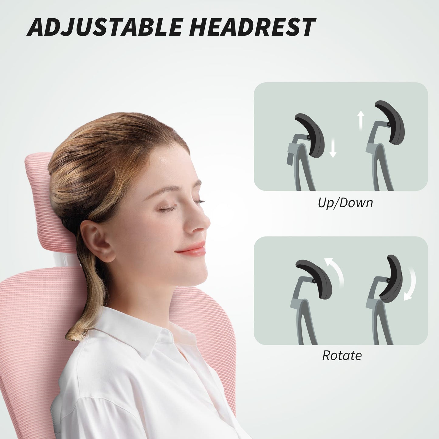 Chaise de bureau ergonomique avec support lombaire 4D