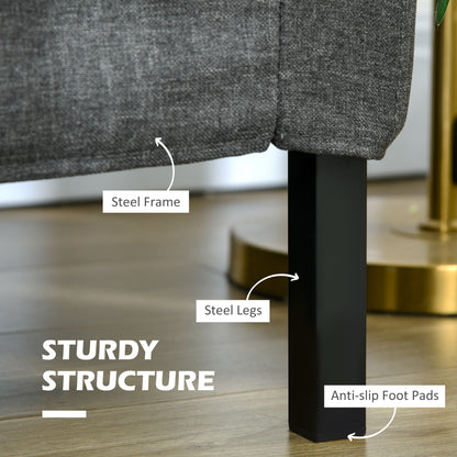 Canapé 2 places compact avec pieds en acier — foncé