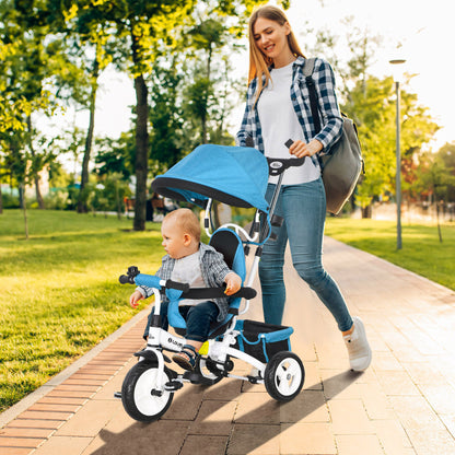 Tricycle 6-en-1 pour tout-petits avec panier et harnais