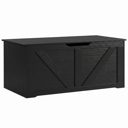 Coffre de rangement rustique avec charnières de sécurité