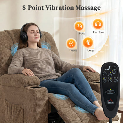 Fauteuil releveur électrique massant à télécommande