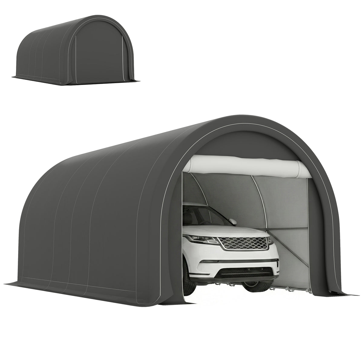 Auvent portable 10 x 16 pi avec porte zippée