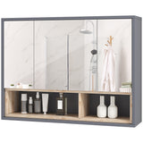 Armoire de toilette murale avec miroir et étagères