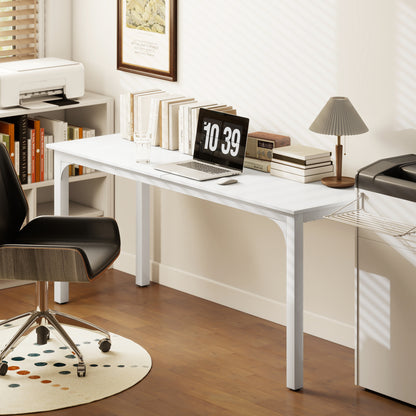 Bureau d'ordinateur industriel 180 cm surface grain de bois