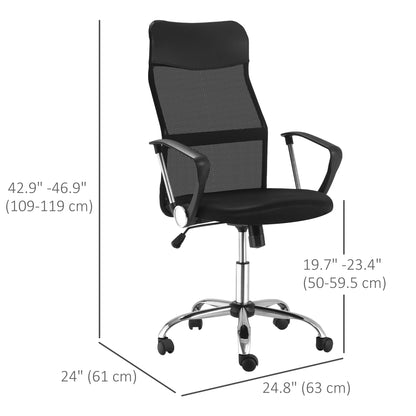 Chaise de bureau ergonomique dossier haut maille