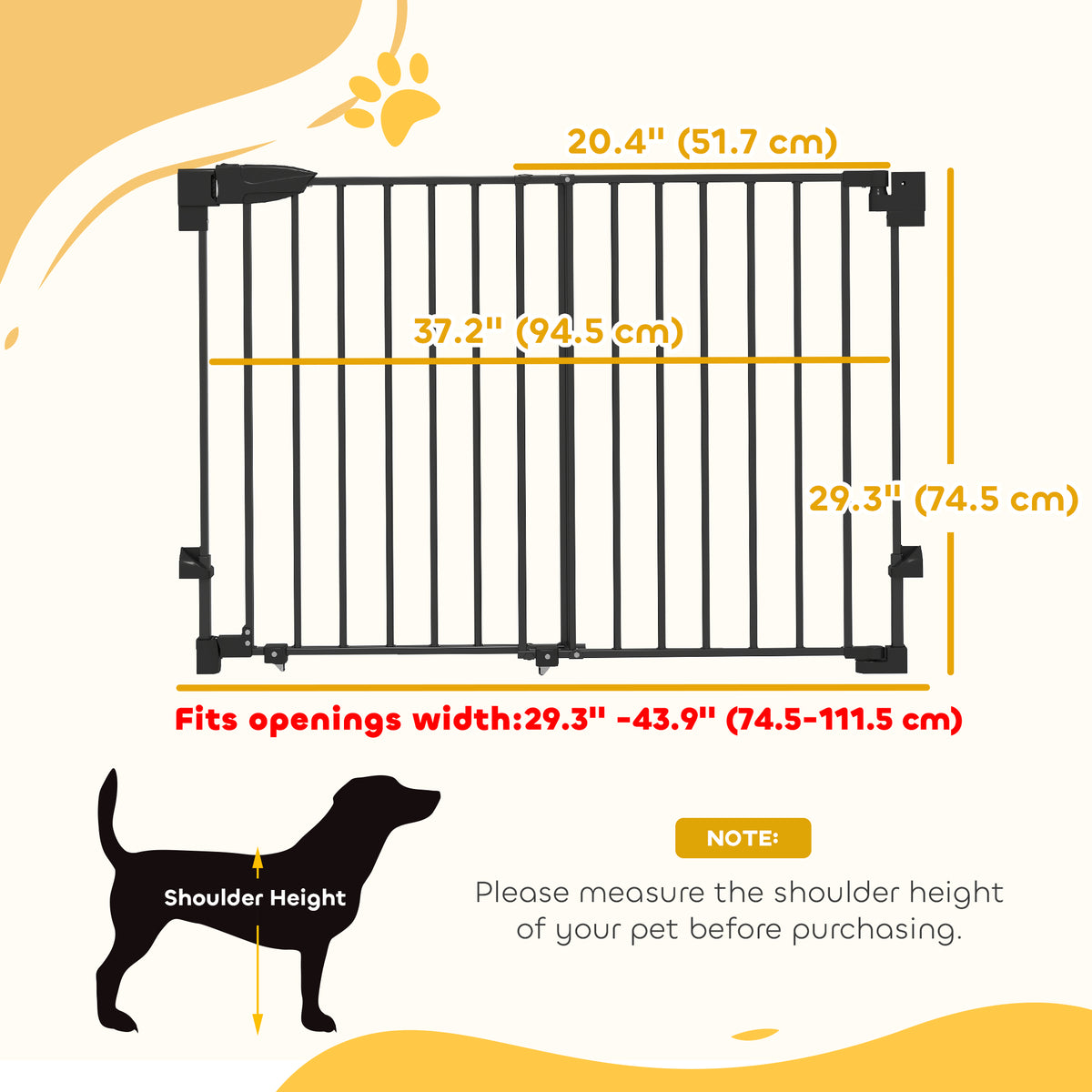 Barrière pour chien ajustable sans seuil