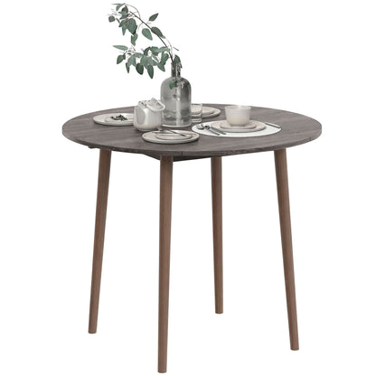 Table à manger pliante ronde à rallonges abattantes