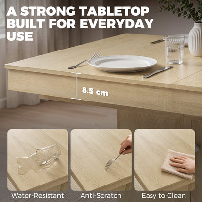 Table à manger extensible avec rangement