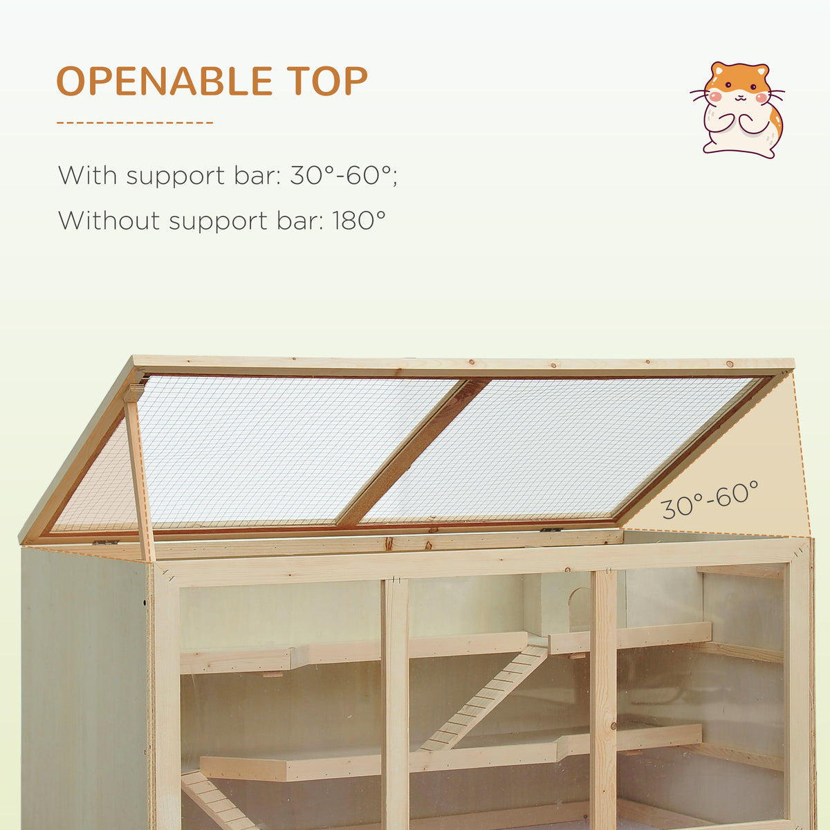 Cage pour hamster en bois