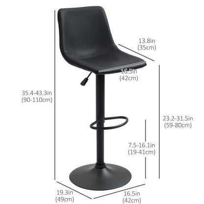 Tabourets de bar ajustables pivotants ensemble de 2