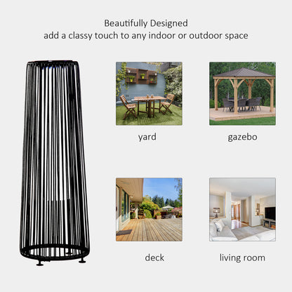 Lampe solaire tressée décorative extérieur LED automatique
