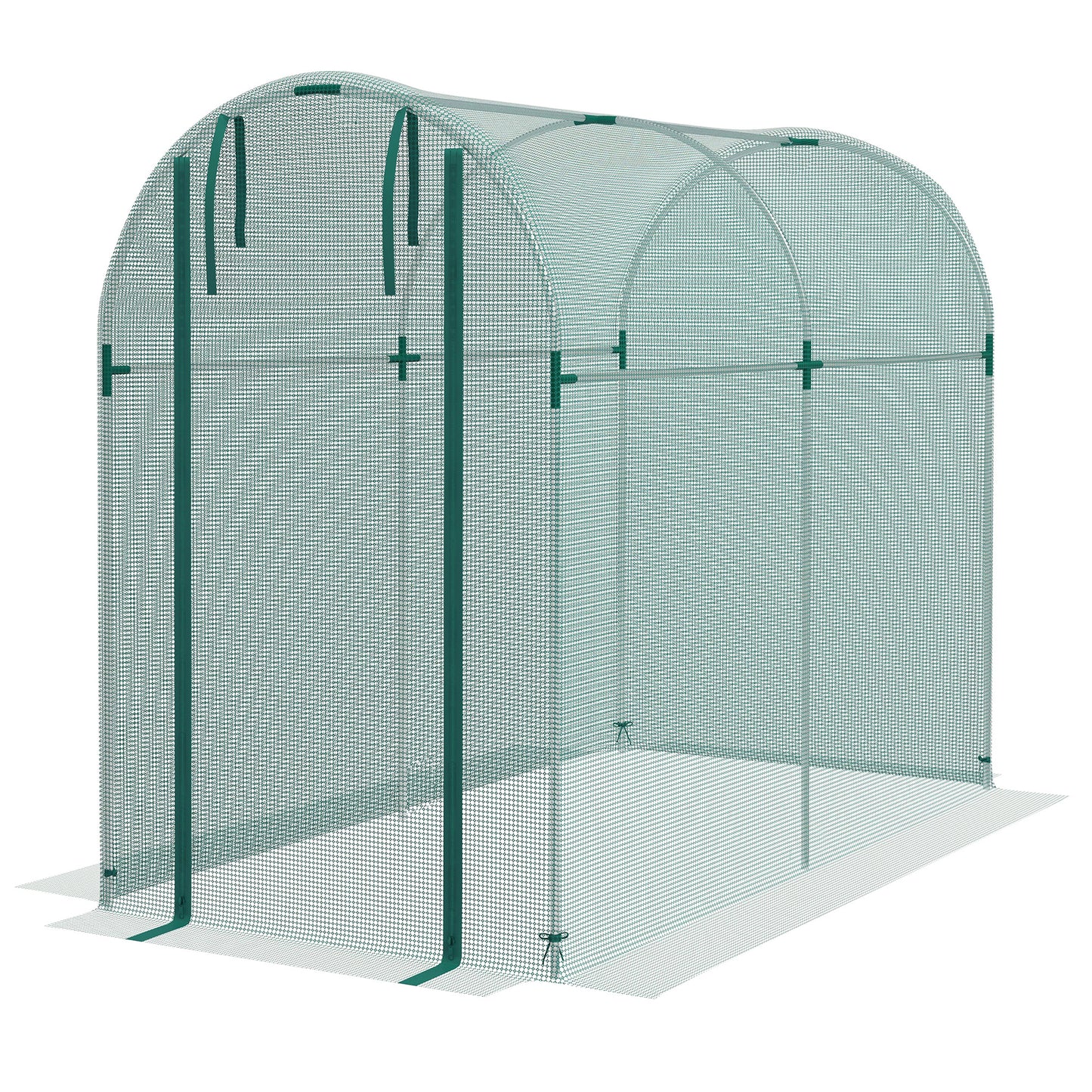 Cage de protection pour cultures avec porte zippée 122 x 244 cm