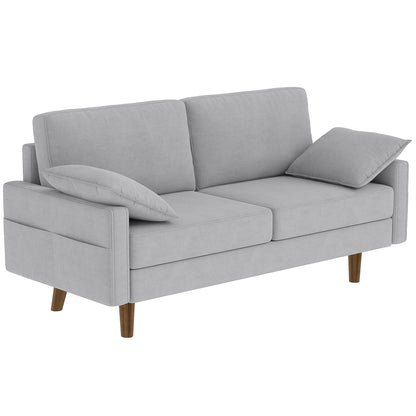 Canapé 3 places velours avec ressorts et coussins