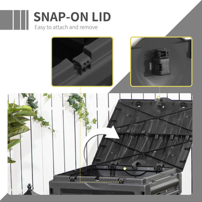 Bac à compost extérieur 80 évents 2 portes 450 L