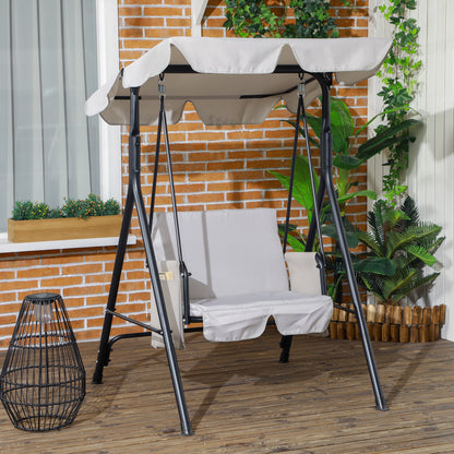 Balançoire de patio 1 place avec auvent ajustable
