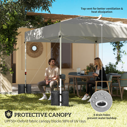 Tente de jardin escamotable UPF 50+ avec 3 parois