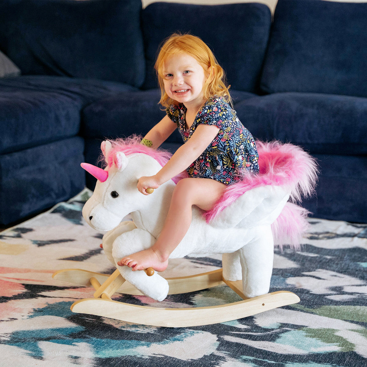 Cheval à bascule pour bébé avec sons musicaux