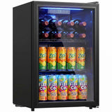 Réfrigérateur à boissons 2,4 pi³ porte vitrée double couche