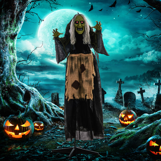 Décoration Halloween animée sorcière sons activés