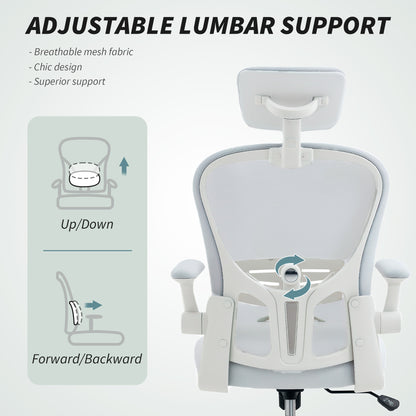 Chaise de bureau ergonomique avec support lombaire 4D