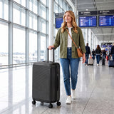 Valise extensible 24 po coque rigide avec roues pivotantes