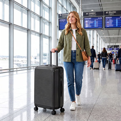 Valise extensible 24 po coque rigide avec roues pivotantes