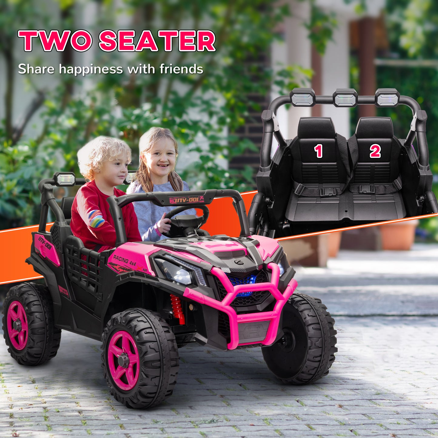 Voiture électrique 2 places 24V pour enfants