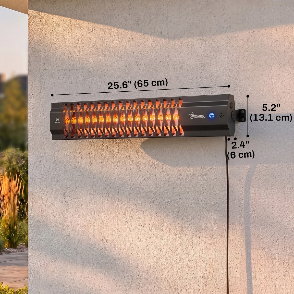 Chauffage électrique mural 1500 W infrarouge