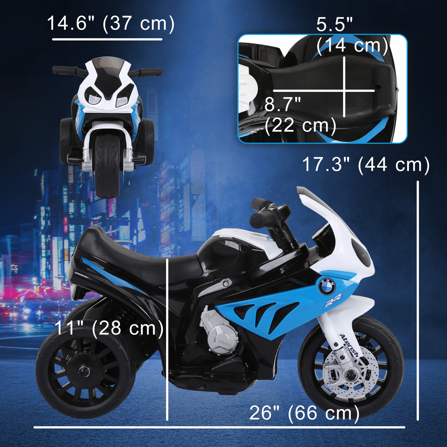 Moto électrique BMW S1000RR pour tout-petits 18-36 mois