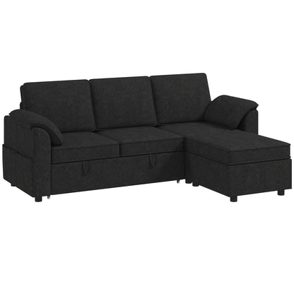 Divan-lit sectionnel réversible avec rangement
