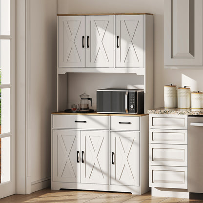 Armoire de cuisine haute style rustique à portes