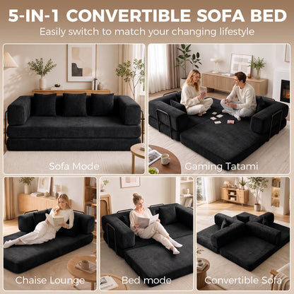 Canapé convertible sans ossature mousse haute densité