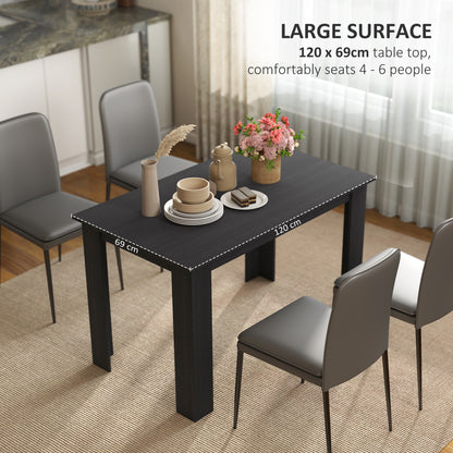 Table à manger 119 cm bois ingénierie 4-6 personnes