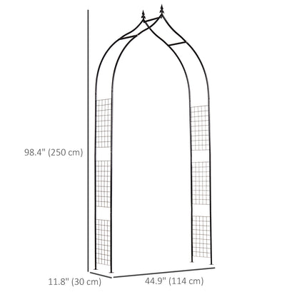 Arche de jardin décorative 244 cm acier treillis