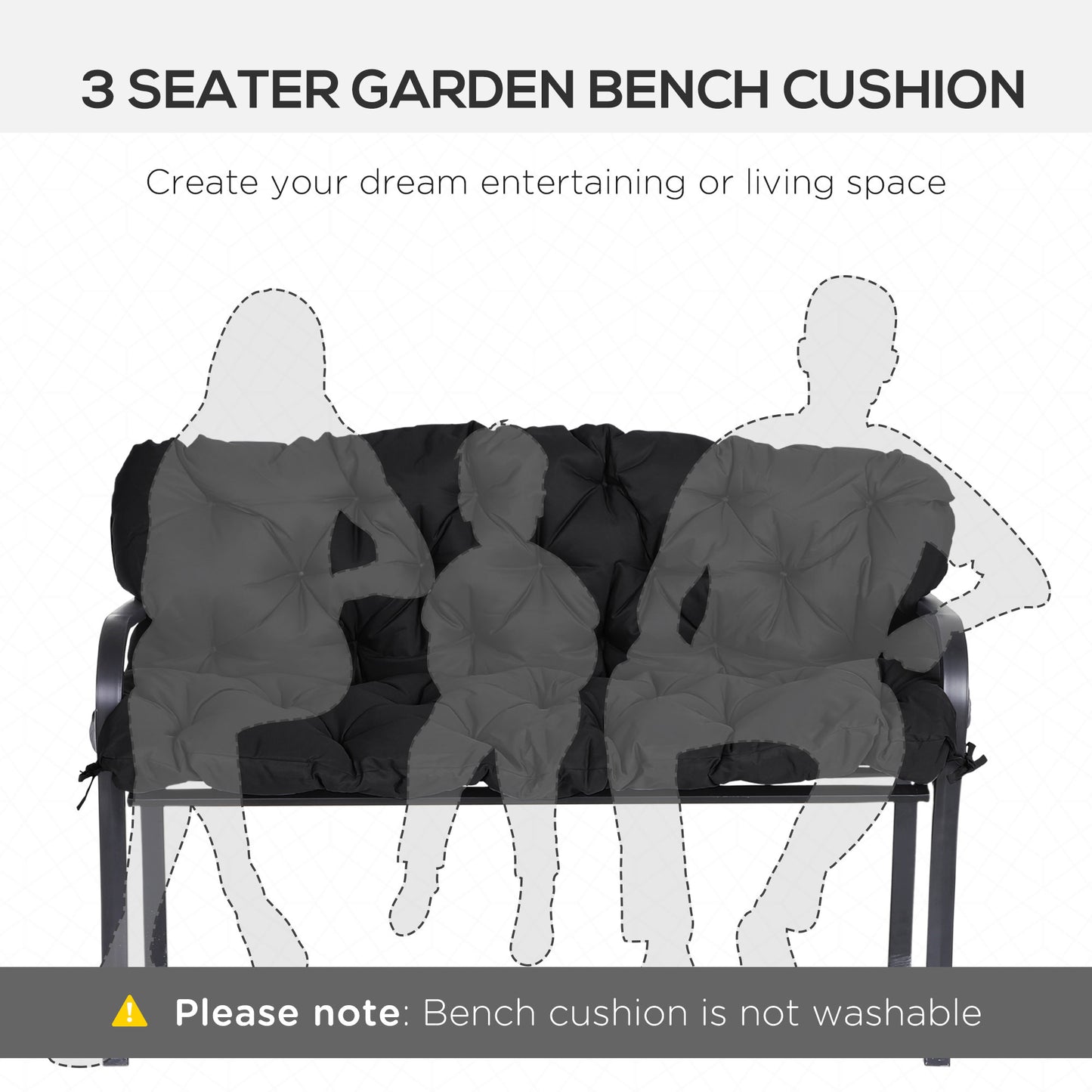 Coussins de remplacement pour banc 3 places extérieur