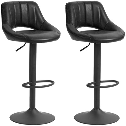 Ensemble de 2 tabourets de bar pivotants ajustables