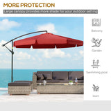Parasol déporté inclinable avec base croisée 335 cm