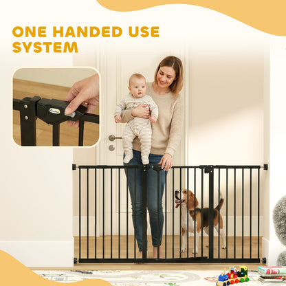 Barrière pour animaux ajustable 29-58 po avec porte