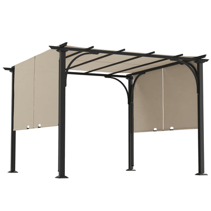 Pergola de patio avec toit coulissant 3 x 3 m