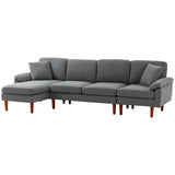 Sofa sectionnel en L avec chaise longue interchangeable