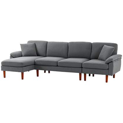 Sofa sectionnel en L avec chaise longue interchangeable
