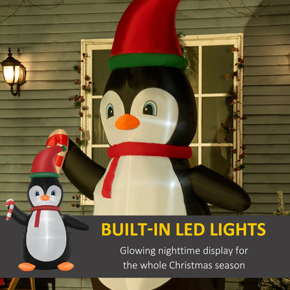 Pingouin gonflable Noël LED 2,5 m