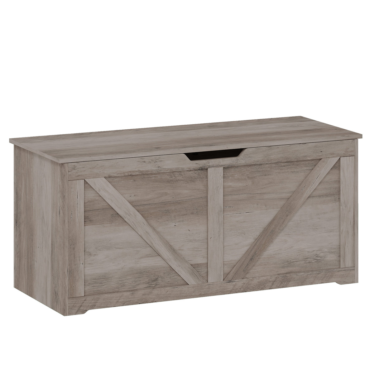 Coffre de rangement rustique avec charnières de sécurité