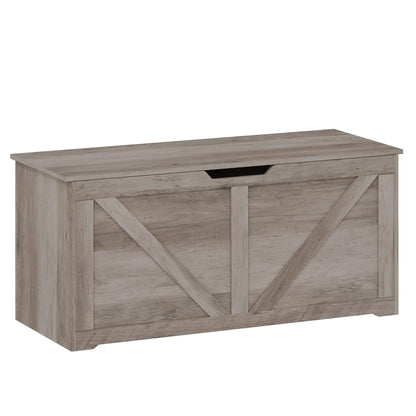 Coffre de rangement rustique avec charnières de sécurité