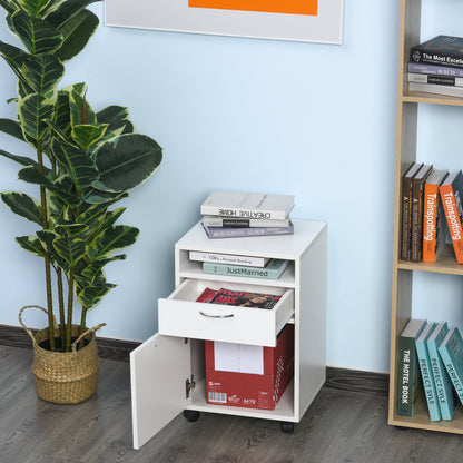 Classeur mobile compact avec tablette et tiroir